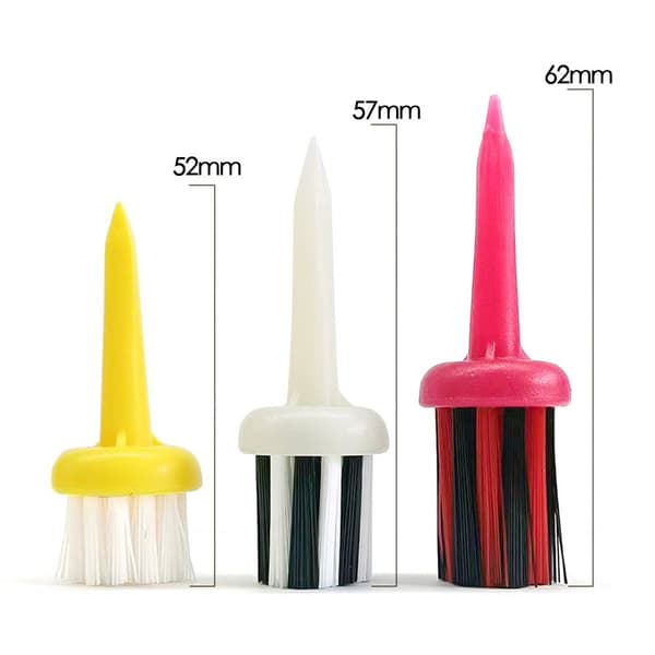Mordely 12 st Golf Tees Borste Unbreakable Tee 62MMRED RÖD 62mmRed