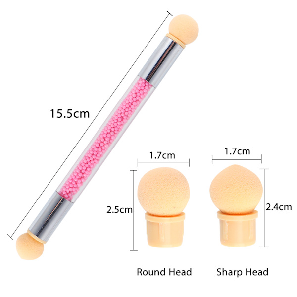 Mordely Ombre Nail Brush Svampar Set Gradient 08