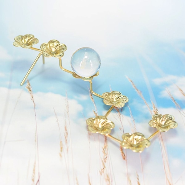 Mordely Plum Blossom Display Hållare Crystal Ball Base G S