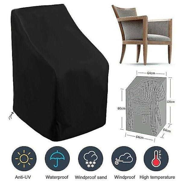 Mordely Waterproof Chair Cover High Backrest Outdoor Patio Furniture Cover Protection