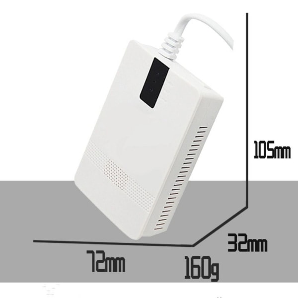 Mordely Naturgasläckagesensor Skadlig gasdetektor EU PLUG EU Plug