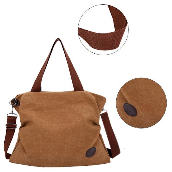 Mordely Messenger-väska i canvas för kvinnor Cross-body-väska, fritidsmode brown