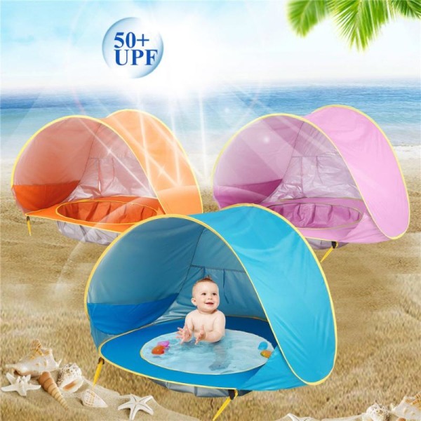 Mordely Baby Beach Tält Portable Shade Pool UV-skydd Solskydd blue