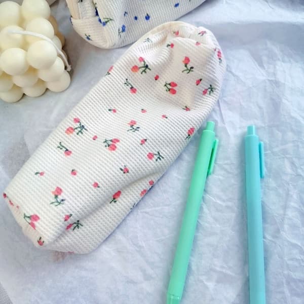 Mordely 2 st Blommig Fresh Style Pencil Bag ROSA Pink