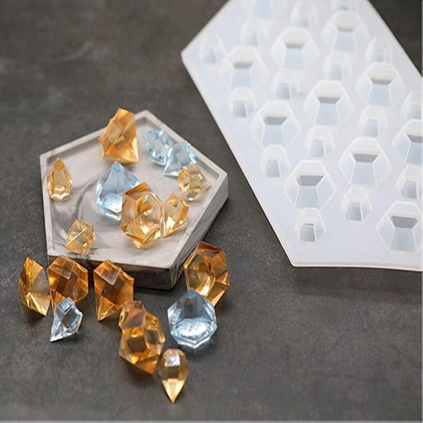 Mordely 2st 3D Gem molds för hartshantverk