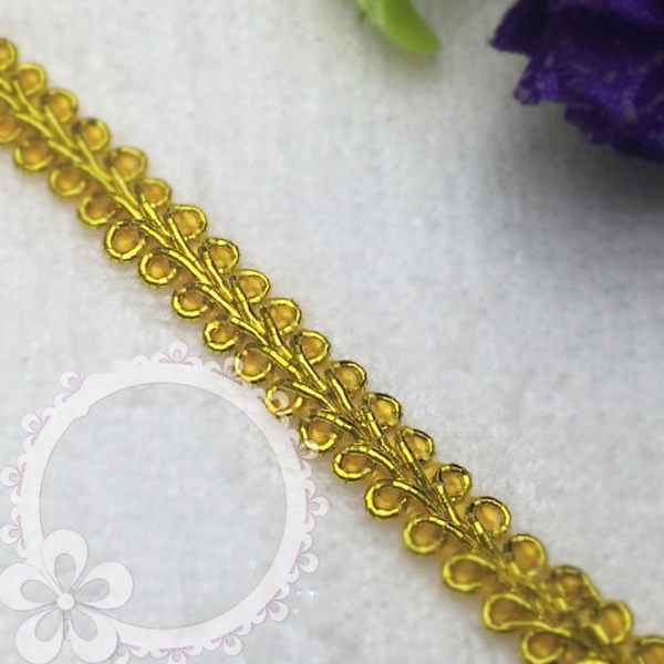 Mordely Guld Spets Trim Gimp Braid Trim Metallic Braid