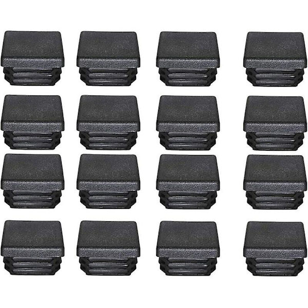 Plastic Stopper 40x40mm End Cap Square Tube Black Plastic End Cap End Caps For Trampoline Furniture Legs 16pcs