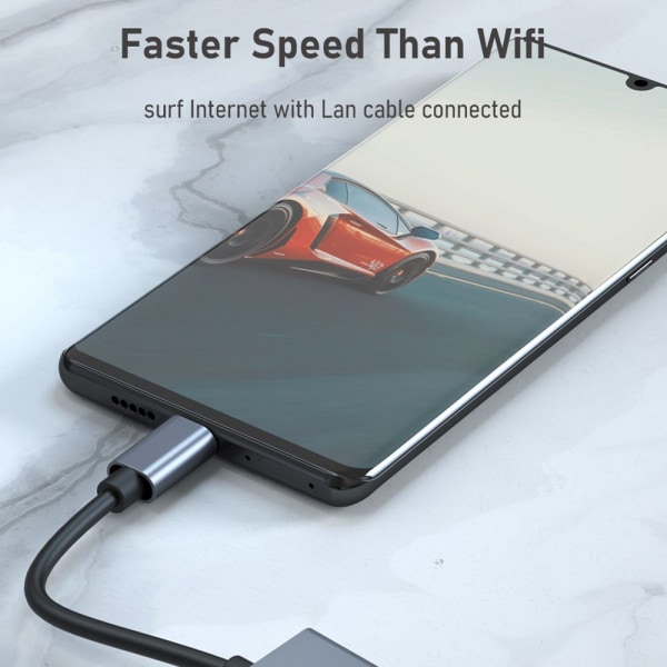 Mordely Typ-C till RJ45 Gigabit Ethernet LAN Converter Network