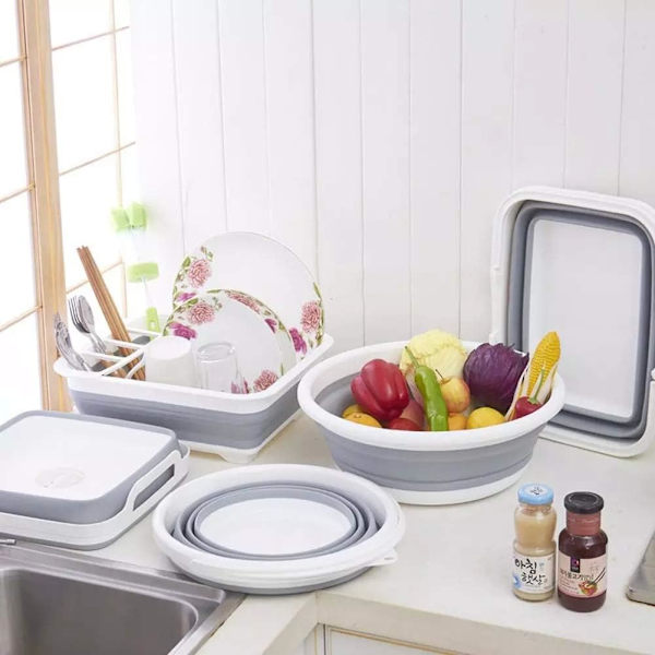 Foldable Dish Drainer Portable Dish Drainer Tableware Organizer Kitchen Caravan Camper Storage