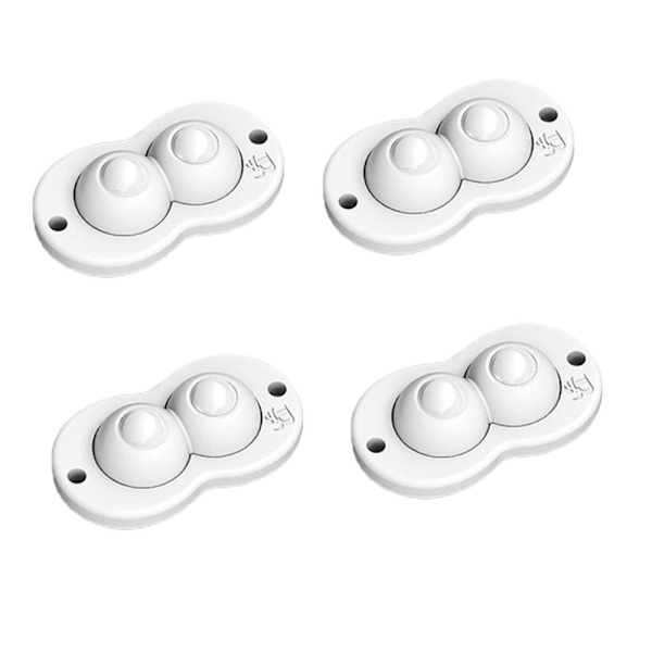 Mordely 4st Remskivor för förvaringshjul Svängrullar VIT ABS PÄRLOR White abs beads