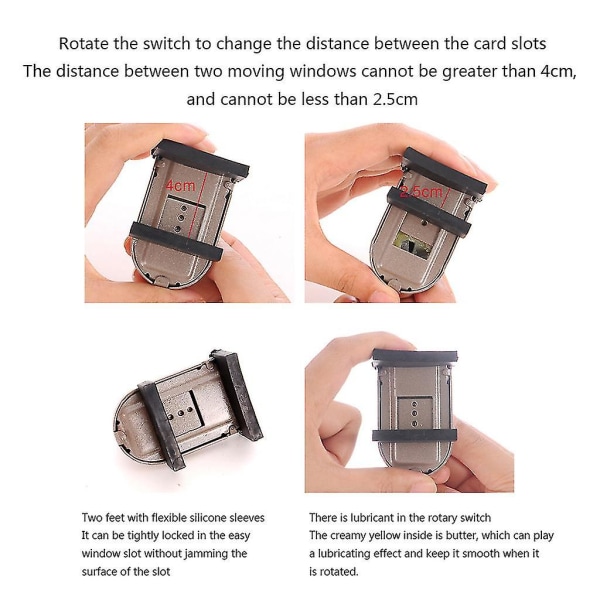 Mordely Adjustable Sliding Window Locks Window Wedge Window Stopper For Home Window Black