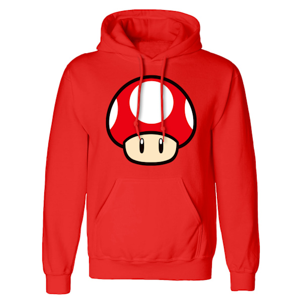 Mordely uper Mario Unisex Adult Power Up Mushroom Hoodie Röd/vart/W Red/Black/White S