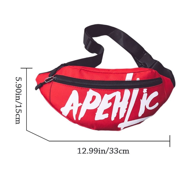 Mordely Midja Fanny Pack Bälte Resväska RÖD red