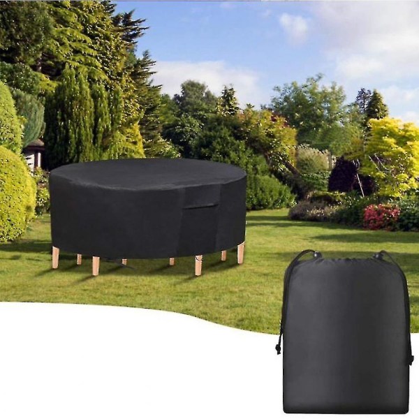 Patio Furniture Covers 210d Outdoor Furniture Covers Waterproof Round Table Cover(185*110cm)