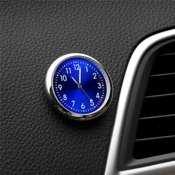 Mordely Bilklocka Automotive Ornament Stick-on Watch BLÅ Blue