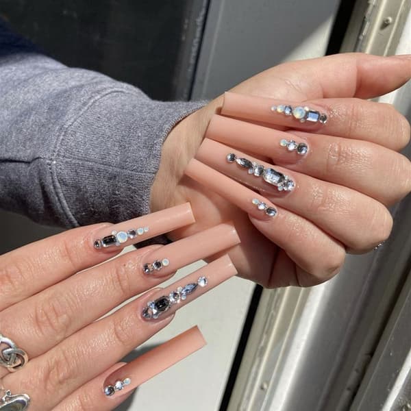 Mordely 24st/låda Butterfly Strasskista False Nails Wearable
