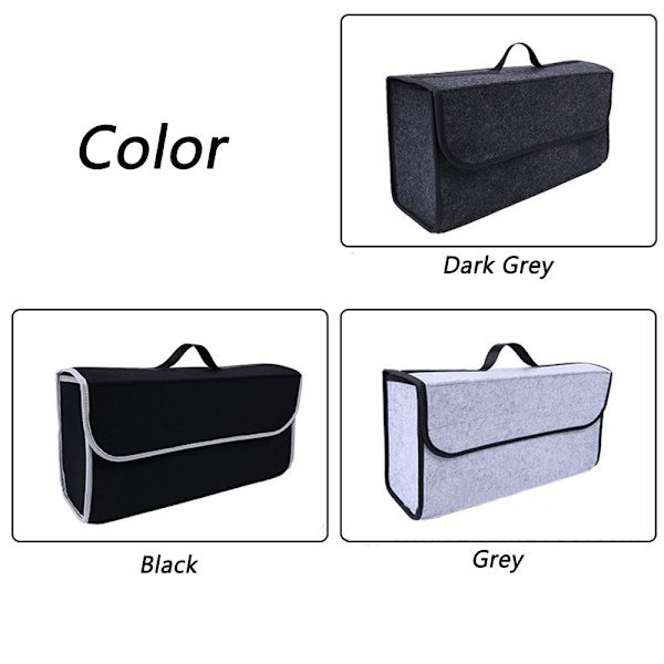Mordely Car Boot Tidy Bag Förvaringslåda Hopfällbar Trunk Organizer grey