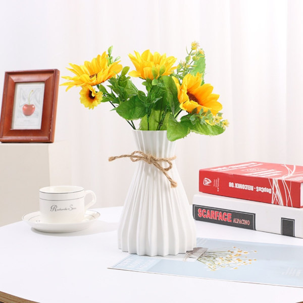 Mordely Enkelhet Blomvas Keramik Blomkruka VIT white