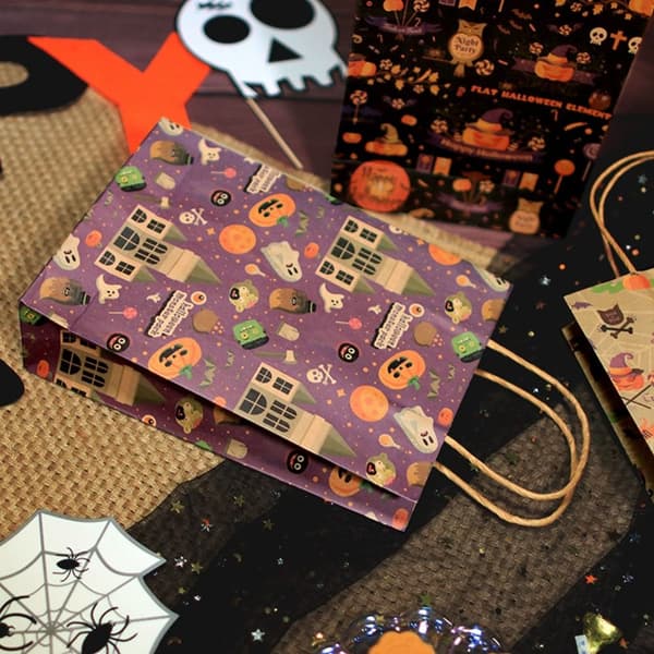 Mordely Halloween papperspåse Cookie Candy Bag STIL 8 Style 8