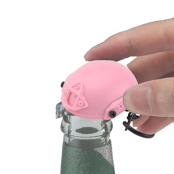 Mordely Mini Helmet Model Keychain Carry Beer Bottle Opener Car