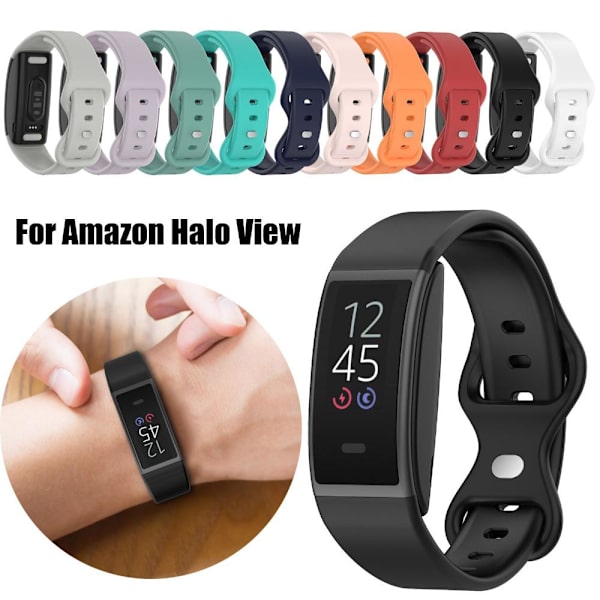 Mordely ilikonarmbandsrem för Amazon Halo View WHITE white S