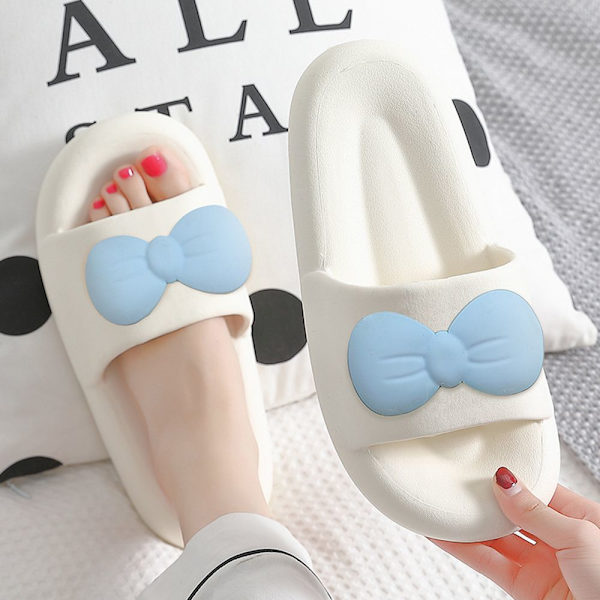 Mordely Soft Soft EVA Indoor Tofflor Sandaler med tjocka sulor white 40-41(Suitable for 39-40)