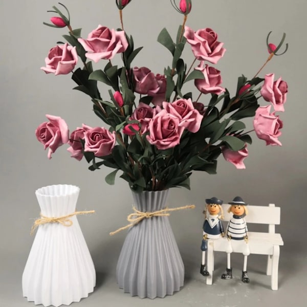 Mordely Enkelhet Blomvas Keramik Blomkruka GRÅ gray
