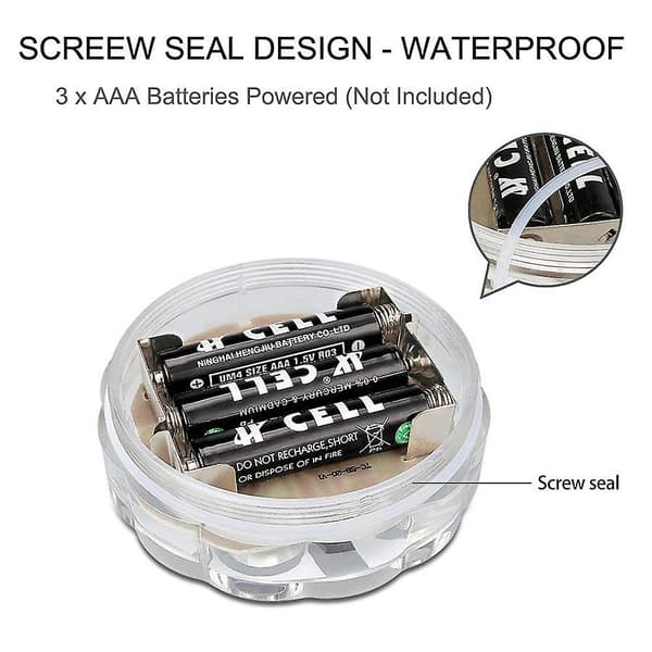 2023 Garden Swimming Pool 4 Led Submersible Light With 2 Remote Control, Battery Powered, Underwater Light Spot