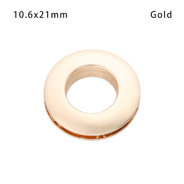 Mordely Ögla Knapp Legering Hål GULD 10,6X21MM Gold 10.6x21mm