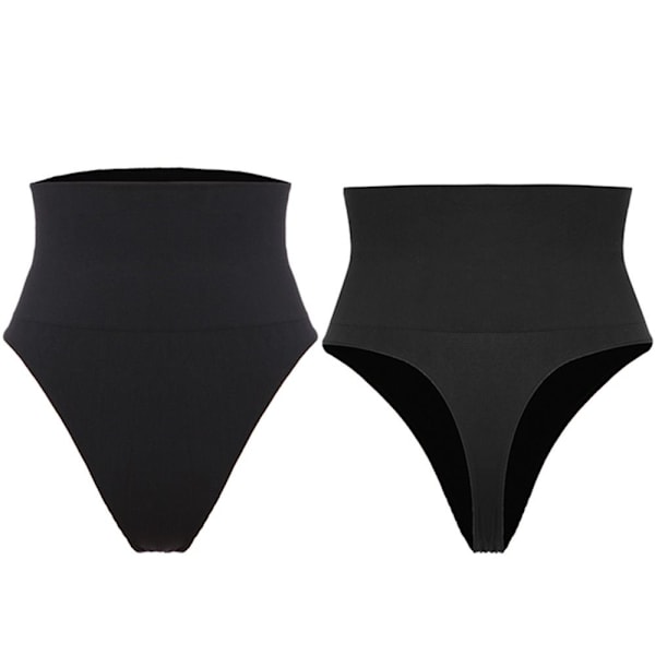 Mordely Slimmande trosor med hög midja i form av stringtrosor SVART black M