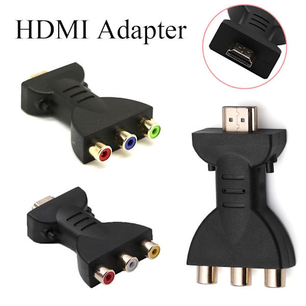 Mordely HDMI till 3 RGB/RCA Audio Adapter Component Converter HDMI to 3RCA
