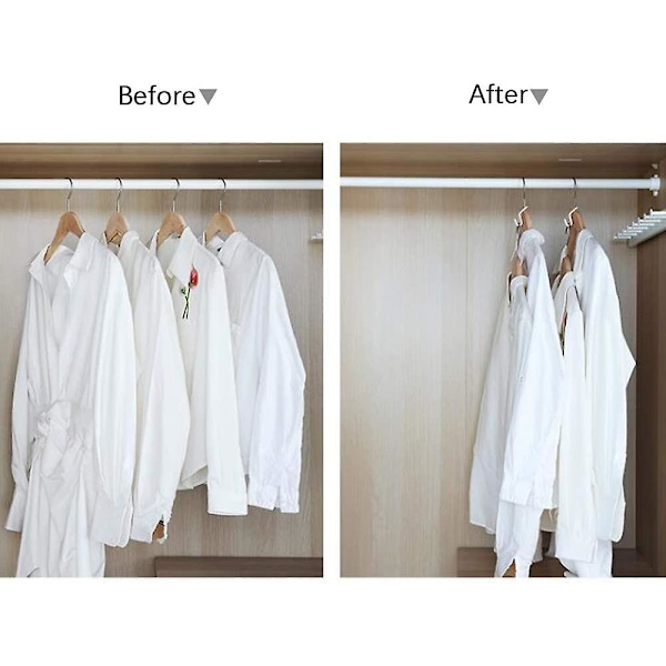 Mordely 30 Pieces Plastic Hanger Hooks Space Saving Closet Hanger Connecting Hook