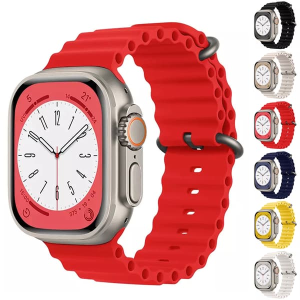 Mordely Apple Watch 8 Ultra Strap Band Justerbart utbytesarmband Red