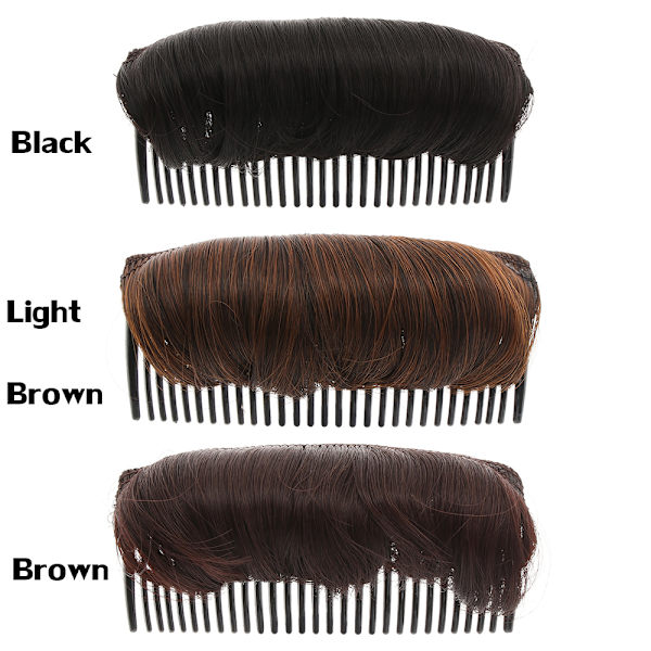 Mordely 1 / 3st osynligt falskt hårklämma fluffigt BRUN brown