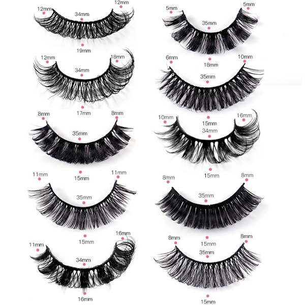 Mordely Lösögonfransar Russian Strip Lashes 5012