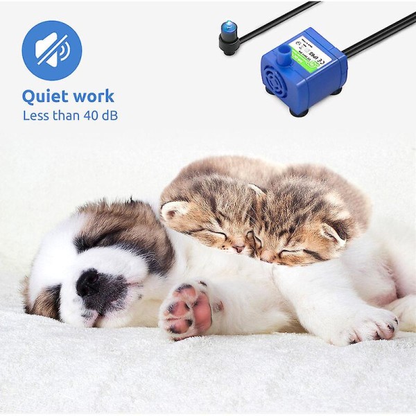 Mordely Replacement Low Noise Pump Motor For Usb Pet Water Fountain (with Auto Shut Off)