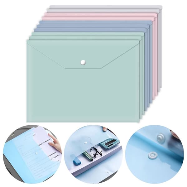 10st/ Set Dokumentpåse Filfrimärken Väska BLÅ Blue
