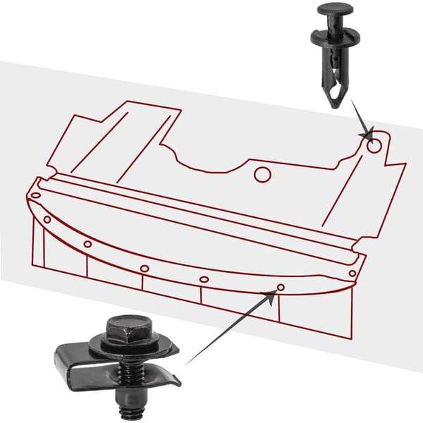 35 st U-klämma Hållare Shield Body Bolts Nit Clips