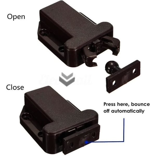 Mordely Goodchanceuk 6 Pack Touch Release Cabinet Latches - Non-magnetic Drawer Latches