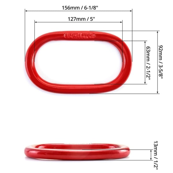 Avlång Master Link Chain Sling Ring Hiss Ring