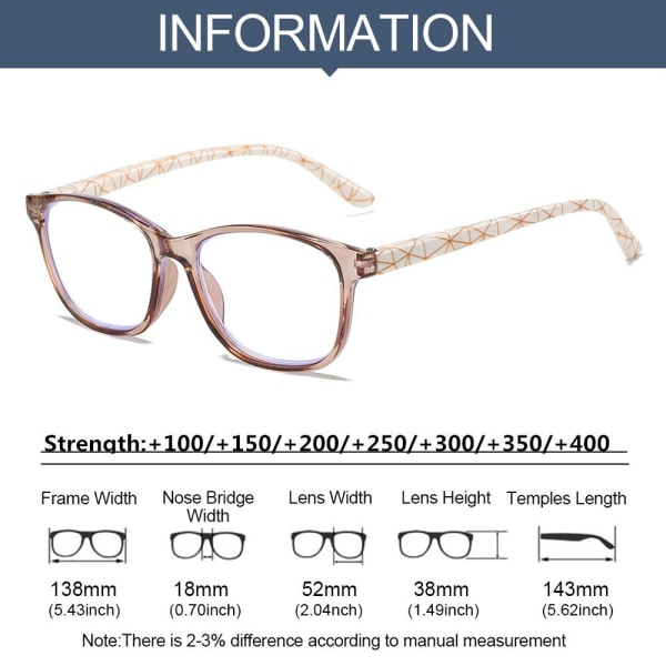Mordely Läsglasögon Glasögon BROWN STRENGTH 250 Brown Strength 250