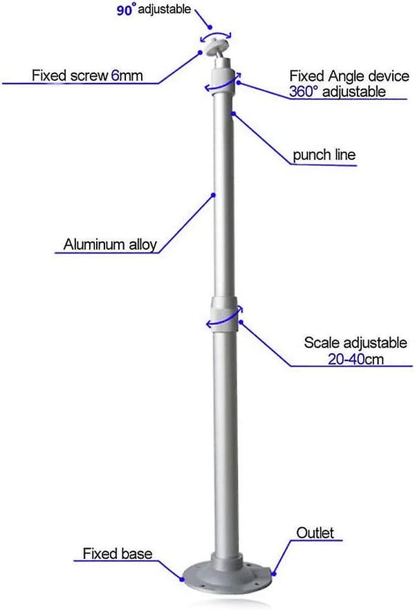2023 Projector Ceiling Wall Mount Bracket 20 40cm Projector Hanger Bracket Wall Bracket Rotatable Aluminum Alloy Ceiling Bracket