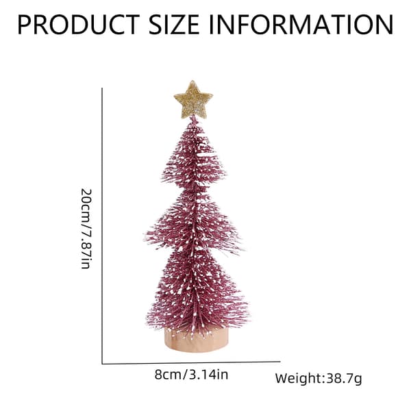 Mini julgransdekorationer Stjärna julgranar Träd 20CM