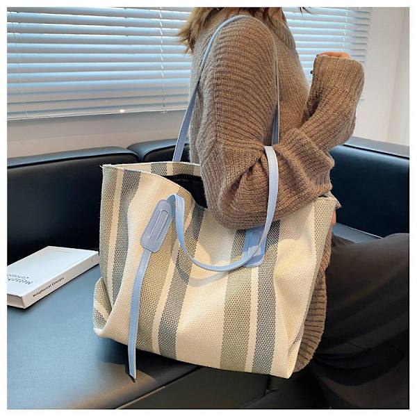Women s Canvas Handbags Shoulder Hand Bag Tote Bag Beach Bag Blue