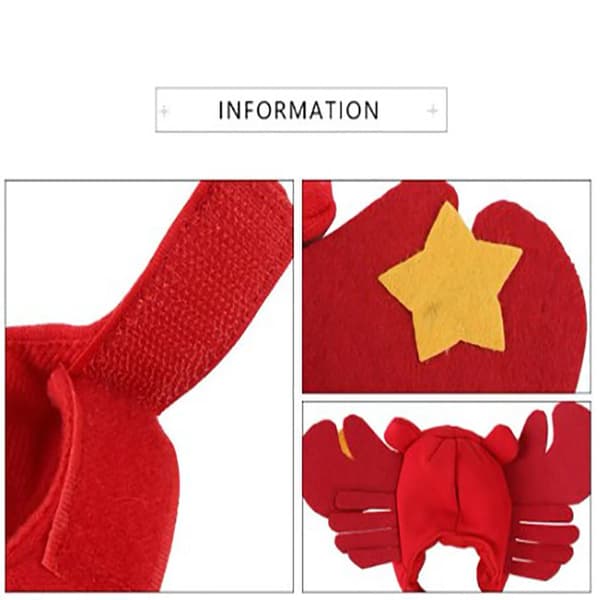 Cat Hat Pet Hat Halloween Röd Crab Hat