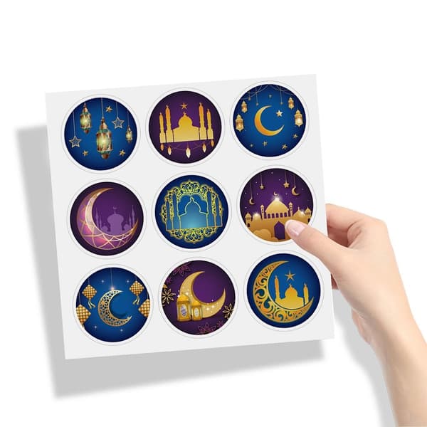 Mordely 20 ark EID Mubarak Sticker Label Seal Stickers 20 ARK 01 20 Sheets 01