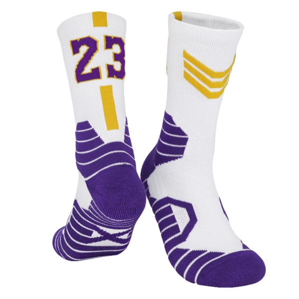 Mordely 2 par Los Angeles Lakers #23 Lebron James Basketstrumpor Pojkar Sportstrumpor herr för barn Vuxna Adults