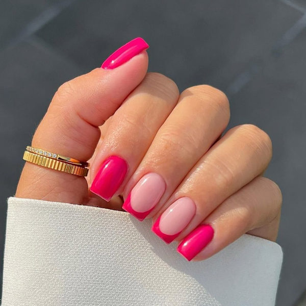 Mordely False Nails Square Head Cherry Red