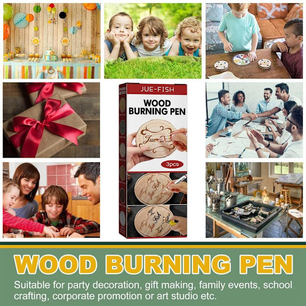 Mordely 3 st Scorch Pen Markörer för trä bränning penna 3pcs
