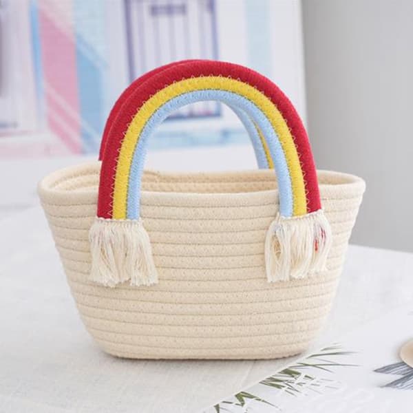 Mordely Cotton Rope Woven Bag Handväskor BEIGE beige